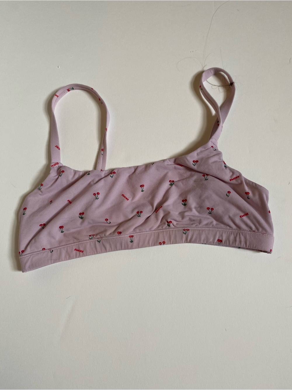 SKIMS Light Pink Cherry-Print Bralette